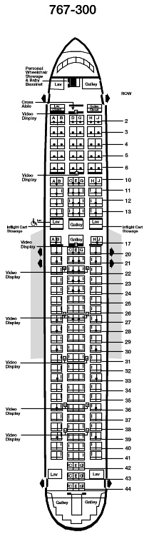 Boeing 767 Seating